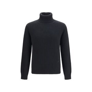 Ami Paris Black Wool Oves Aries Men's Turtleneck